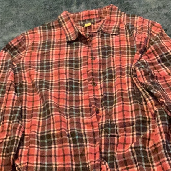 Cabela's Red and Brown Plaid Shirt - Picture 4 of 5